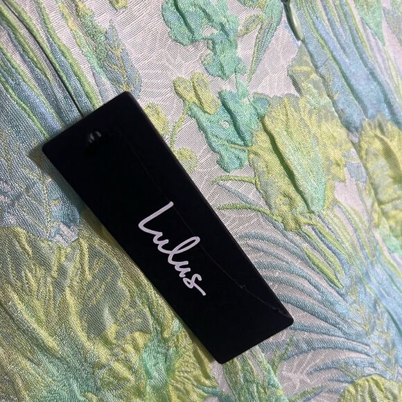 Lulu's Green Slip Midi Dress Spaghetti Strap Sweetheart - Picture 13 of 16